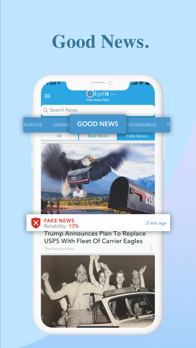 Oigetit Fake News Filter Screenshot
