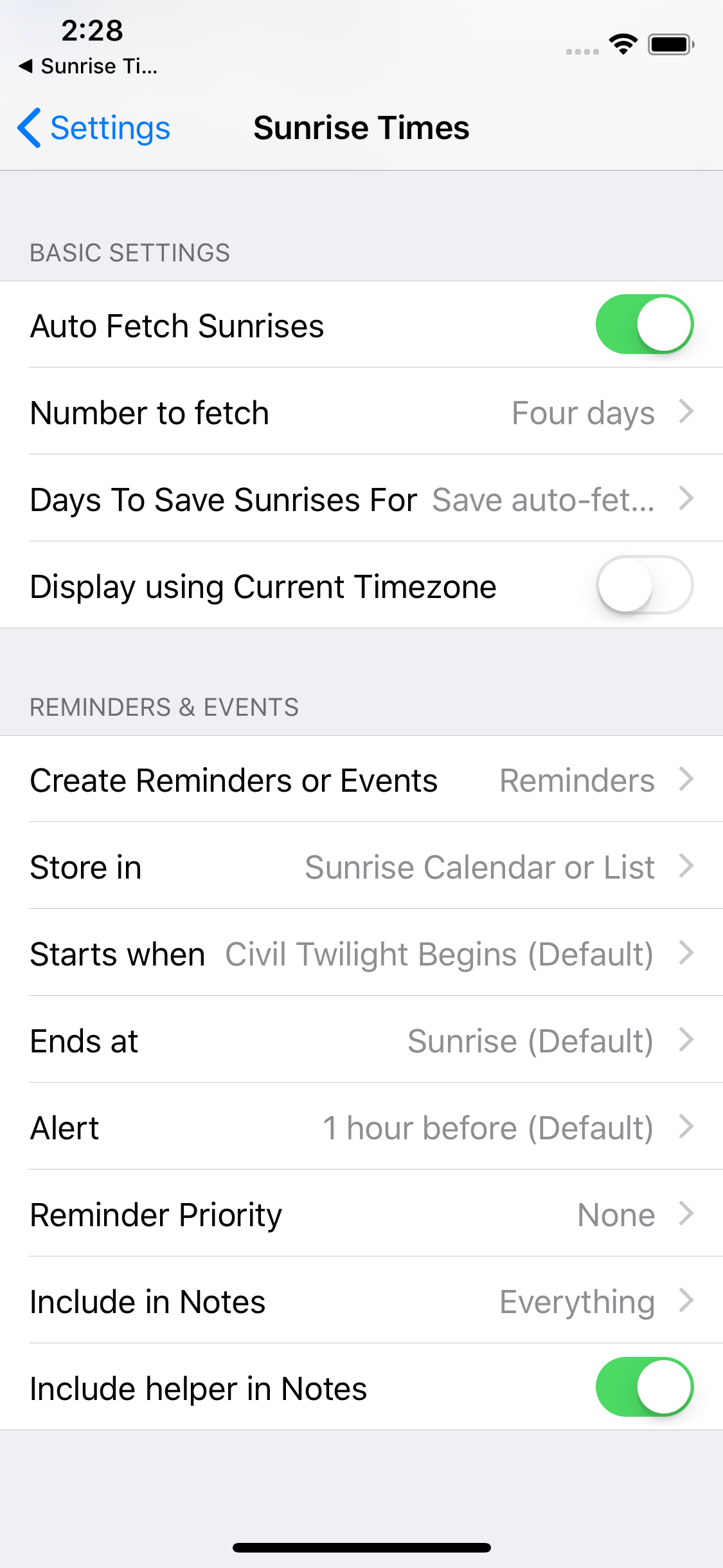 Sunrise Times screenshot 5