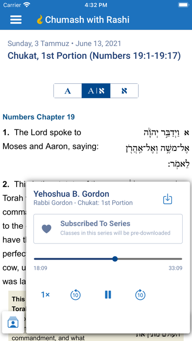 Chabad.org Daily Torah Study Screenshot
