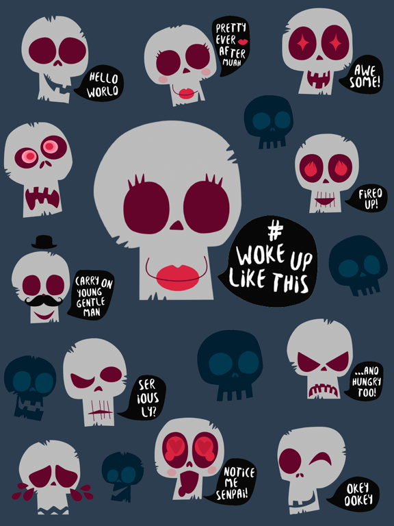 Screenshot #4 pour Skullmoji - Skull emojis