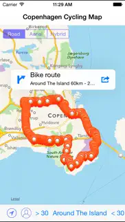 copenhagen cycling map iphone screenshot 2