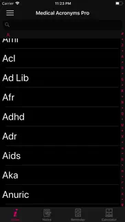 medical acronyms pro iphone screenshot 1