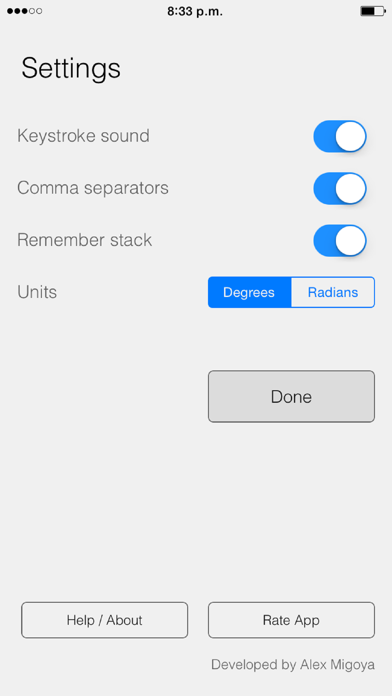 RPN Stack Calculator iPhone screenshot 3 - Utilities app