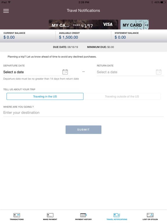 Natco Card Manager iPad screenshot