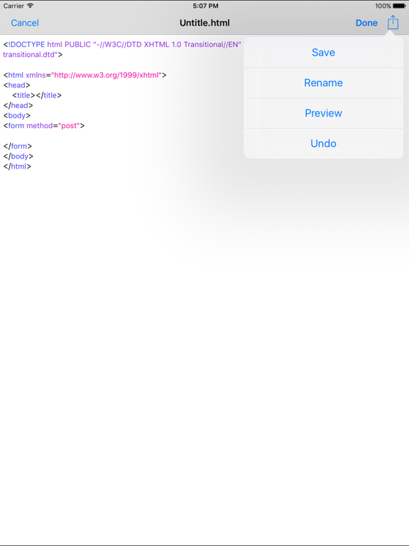 Screenshot #4 pour HTML & HTML5 Editor