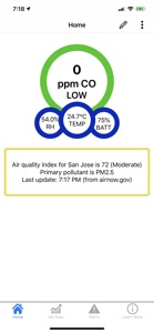SPARROW - CO & Air Quality screenshot #1 for iPhone