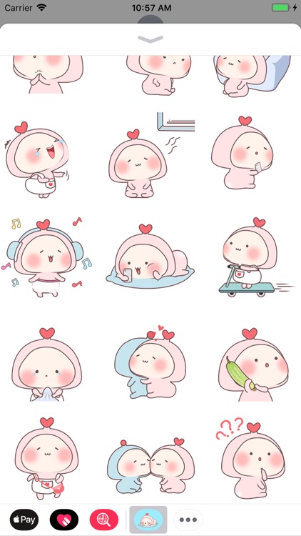 Pink Rabbit Animated Stickers