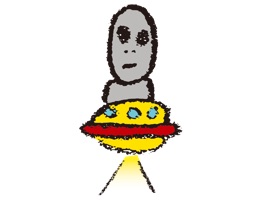 Designed Alien Gray as a comical and pop character
