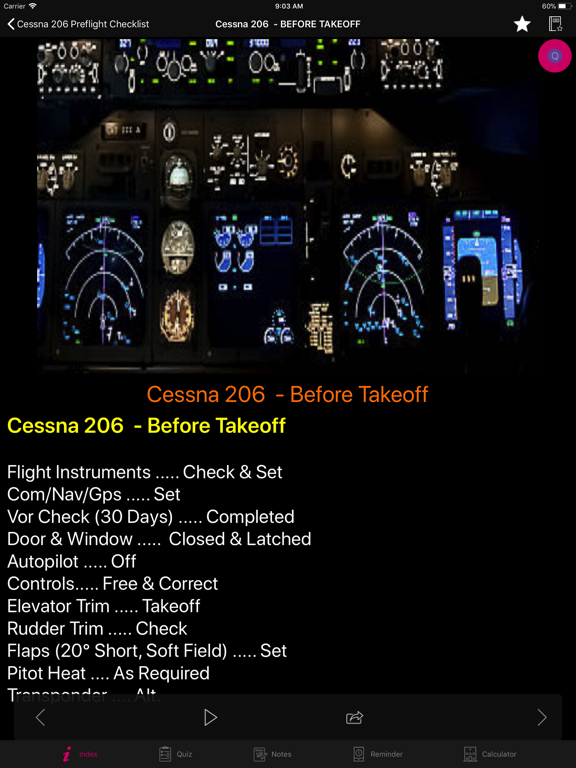 Screenshot #6 pour Cessna 206 Preflight Checklist
