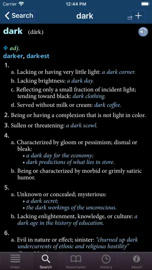 Скриншот American Heritage Dictionary 5 на iPhone 9