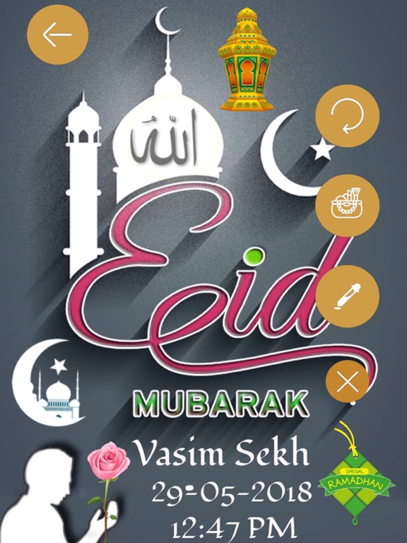 Eid Invitation Cards Creator iPad screenshot 4 - Photo & Video app
