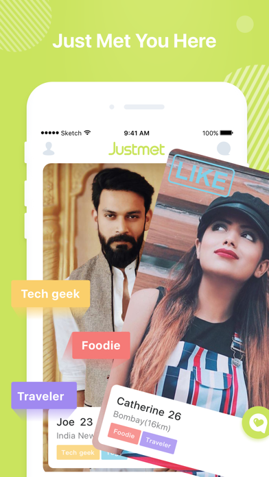 Justmet-Social&Dating Appのおすすめ画像1