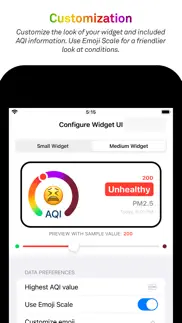 breathable air quality widget iphone screenshot 2