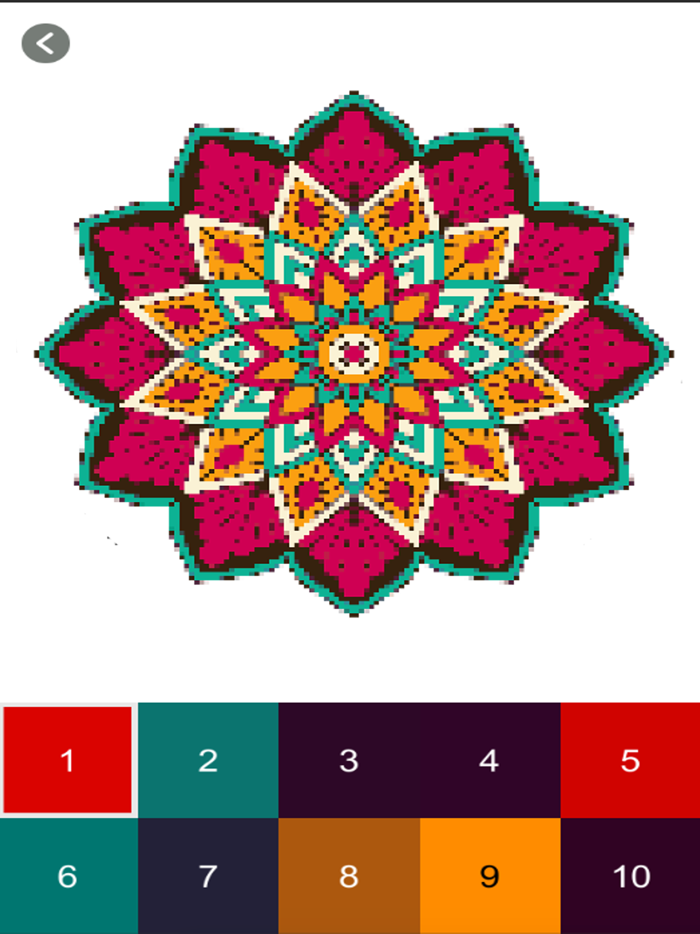 Mandala Pixel Art Coloring