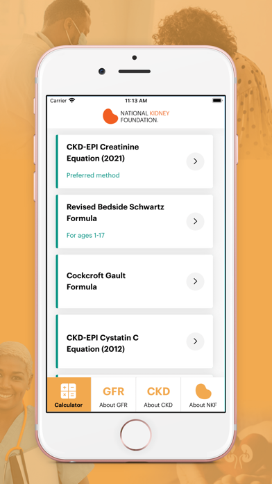 eGFR Calculators Screenshot