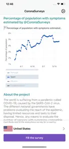 CoronaSurveys screenshot #1 for iPhone