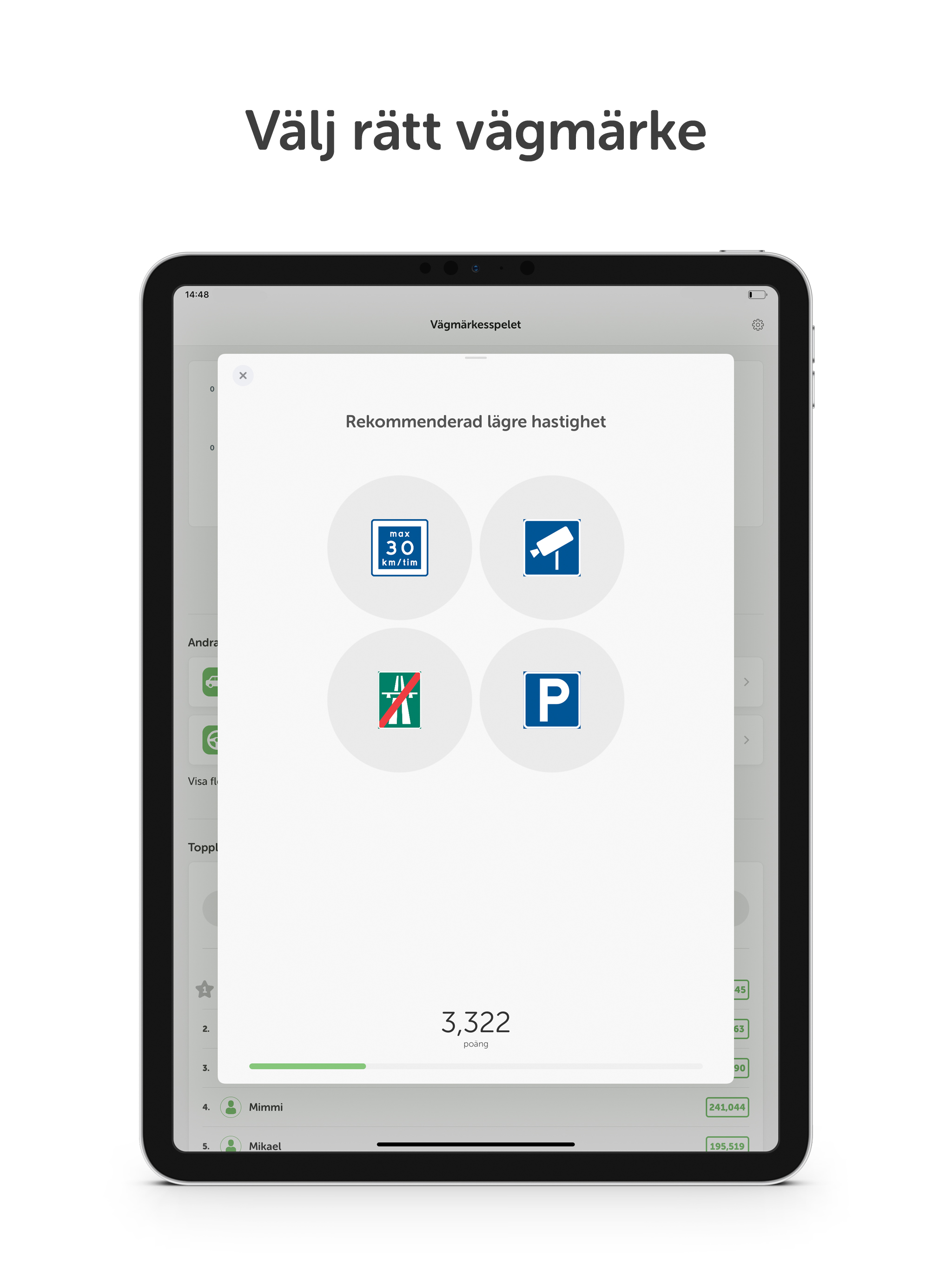 Vägmärkesspelet screenshot 6
