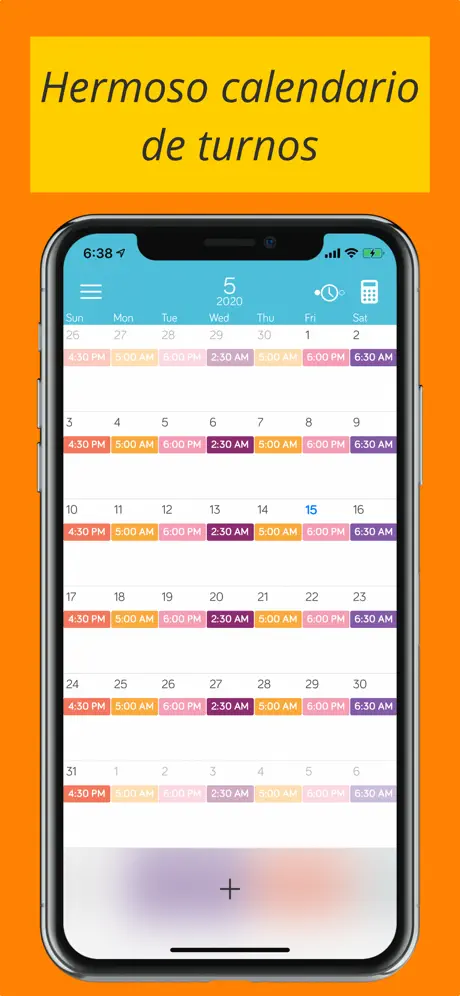 ShiftZen, Calendario de Turnos