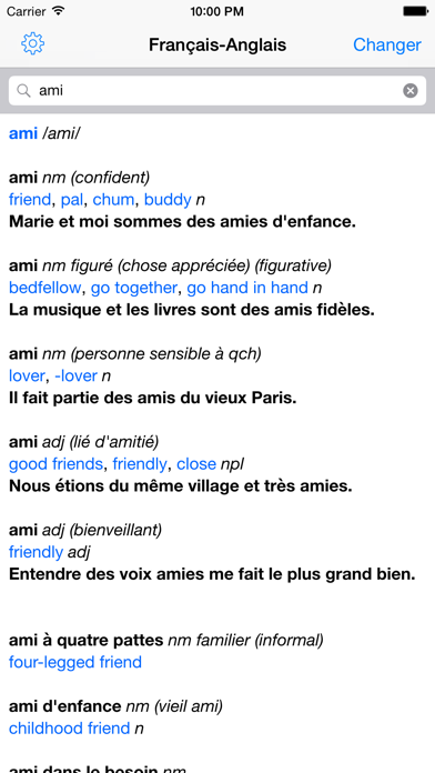 Screenshot #2 pour Dictionnaire Français–Anglais