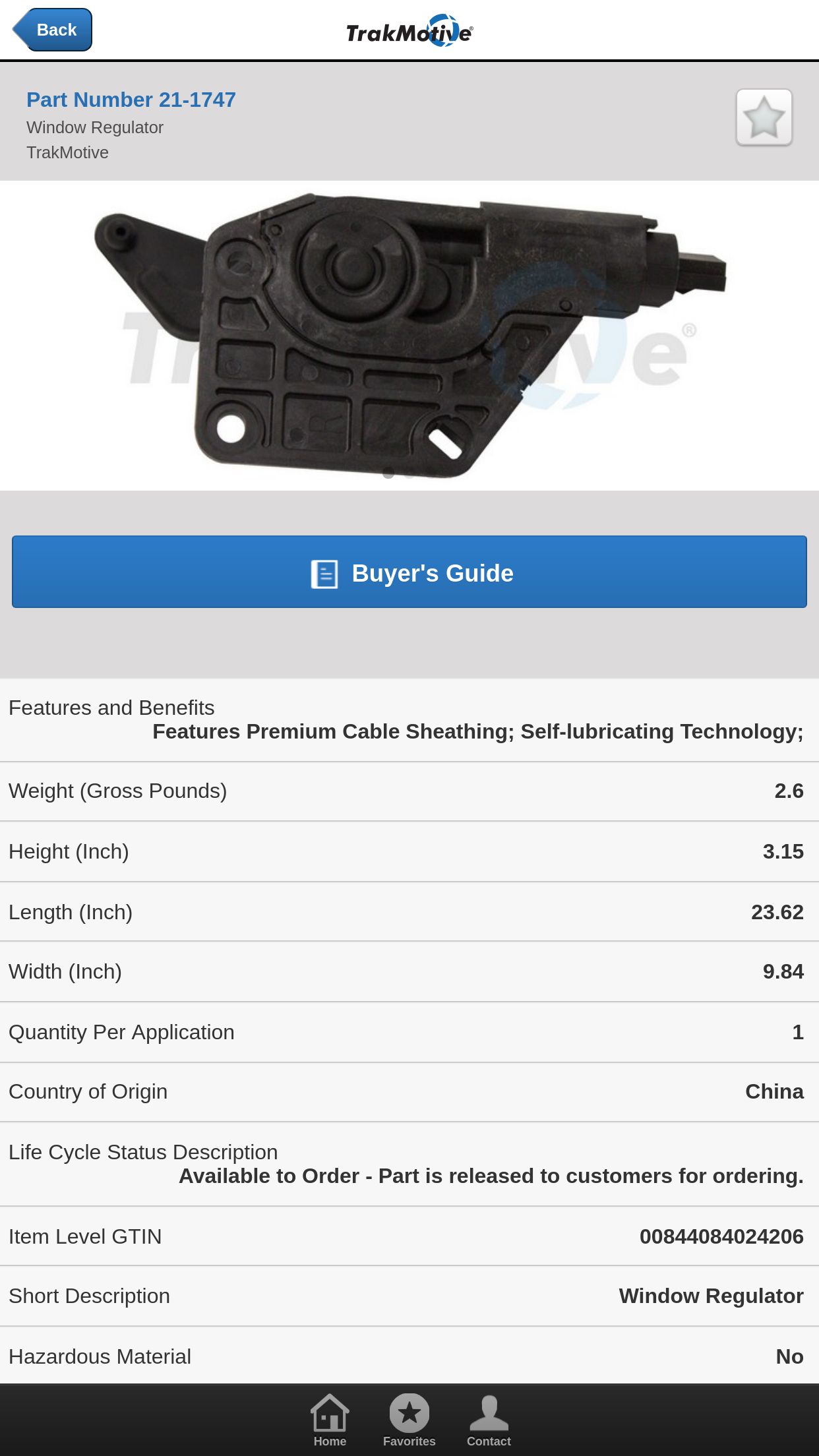 TrakMotive Parts Catalog