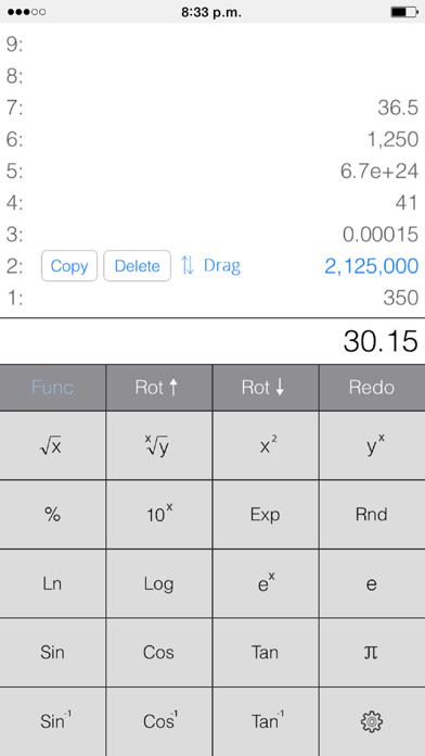 RPN Stack Calculator iPhone screenshot 2 - Utilities app