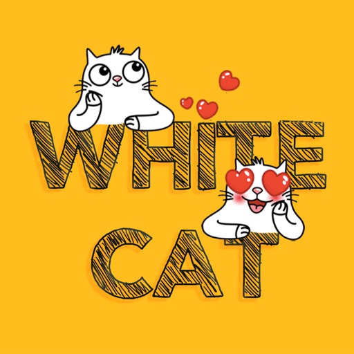 White Cat Emoji Stickers