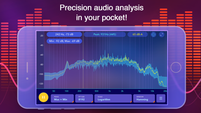 Audio Spectrum Analyzer dB RTA Screenshot