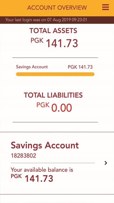 Kina Retail Mobile Banking Screenshot