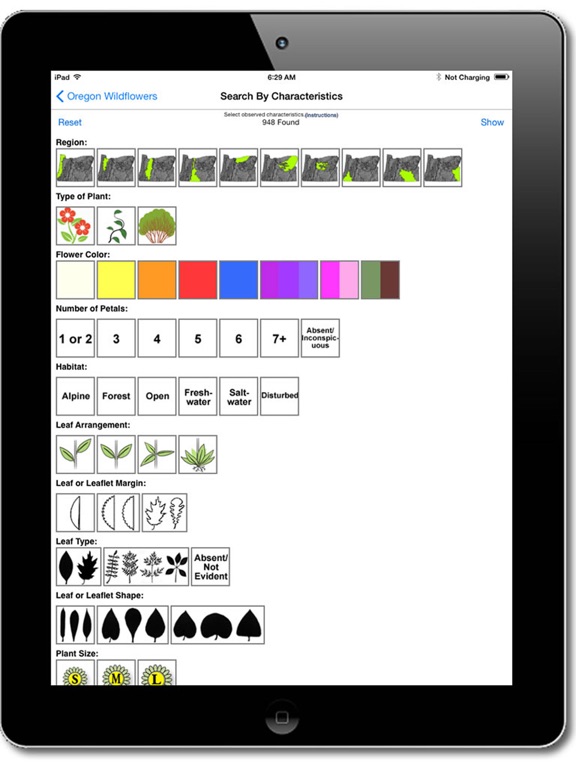 Oregon Wildflowers iPad screenshot 4 - Education app