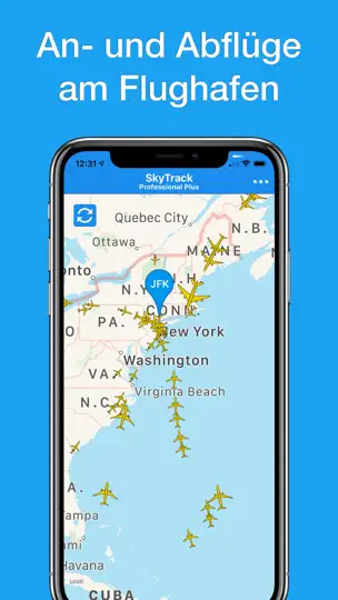 Screenshot von SkyTrack | Flugradar Fly Radar auf dem iPhone 9