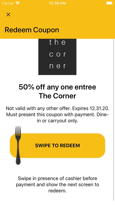 Flatiron Meal Plan Payment Screenshot