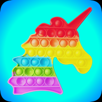 Fidget Pop It Unicorn Toy 3D