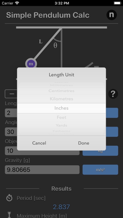 Simple Pendulum Calculator screenshot-7