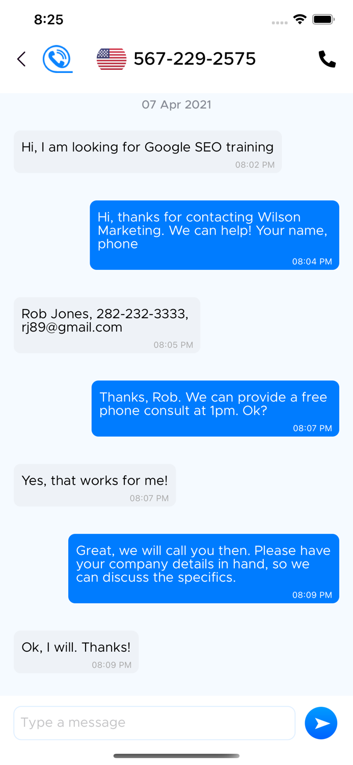 The Call Portal and Phone Number