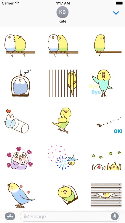 Animated Lovely Budgie Sticker