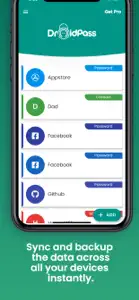 DroidPass Password Manager screenshot #2 for iPhone