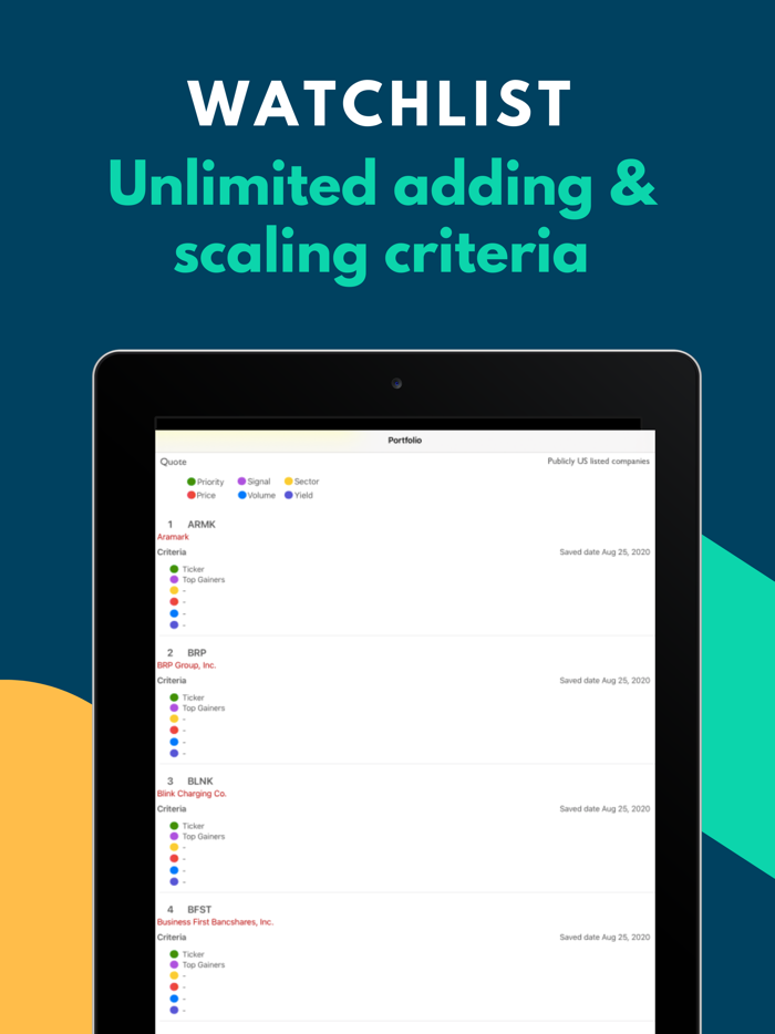 Scooping  US stock scanner