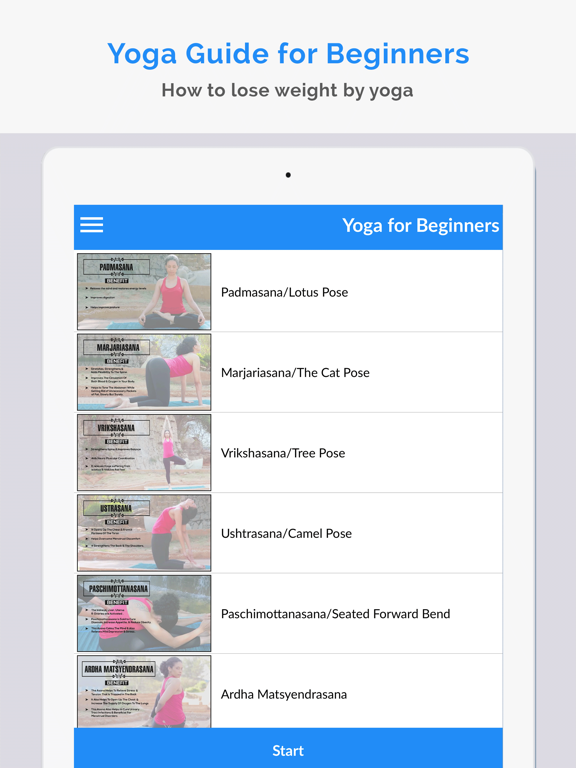Yoga for Weight Loss, Fitness iPad screenshot