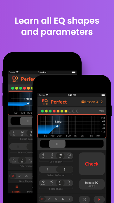 EQ Perfect-Pro EQ Ear Training Screenshot