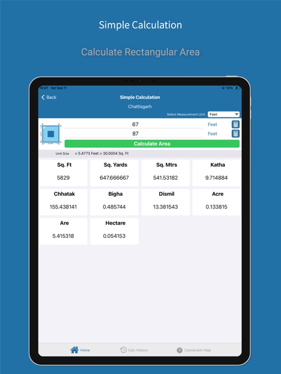 Screenshot #5 pour Land Calculator and Convertor