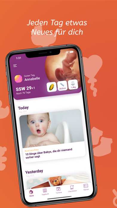 Babelli Schwangerschafts-App Screenshot