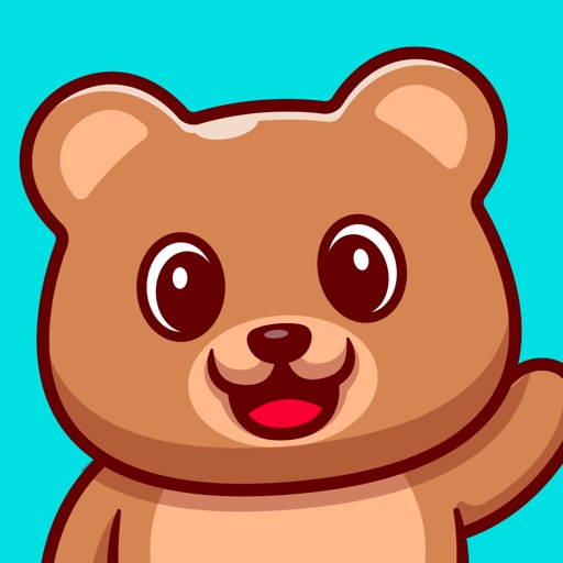 Brown Bear Cute Stickers Icon