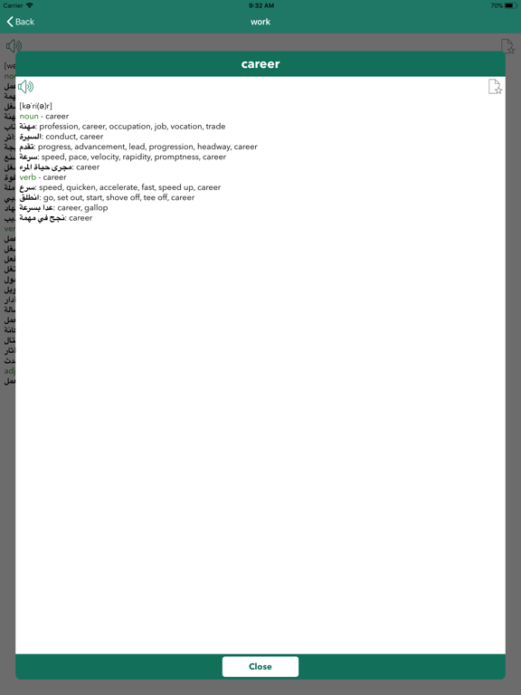 AEDICT - English Arabic Dict iPad screenshot