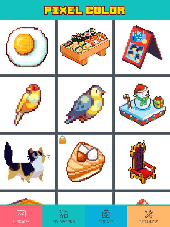 Pixel Color Paint by Number iPad screenshot 5 - Entertainment app