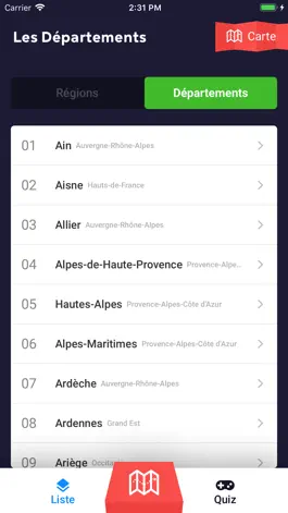 Game screenshot Les Départements App Originale hack