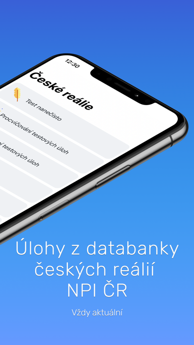 České reálie cvičný test Screenshot