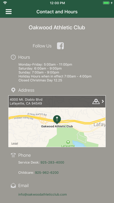Oakwood Athletic Club iPhone screenshot 5 - Health & Fitness app