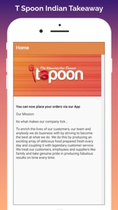 T Spoon Indian Takeaway screenshot #1 for iPhone
