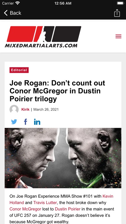 MixedMartialArts.com screenshot-3