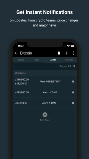 how to set up cryptocurrency price alerts on my phone